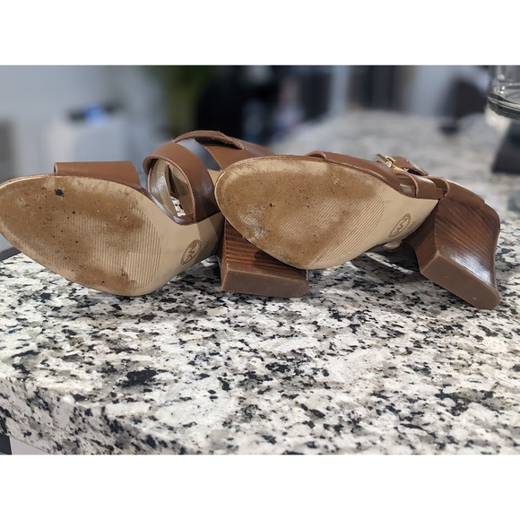 Michael Kors Brown Leather Heels 7M - Picture 5 of 8